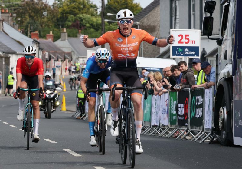 Conor McGoldrick of the UK: Trek Richardson team claims victory and takes race lead on stage 1 of  Rás Tailteann 2023